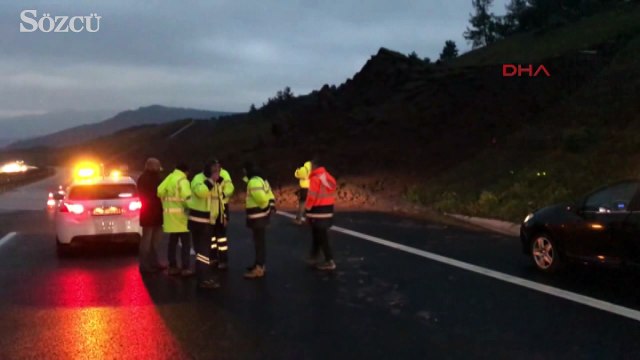 Gebze-Orhangazi-İzmir otobanında heyelan