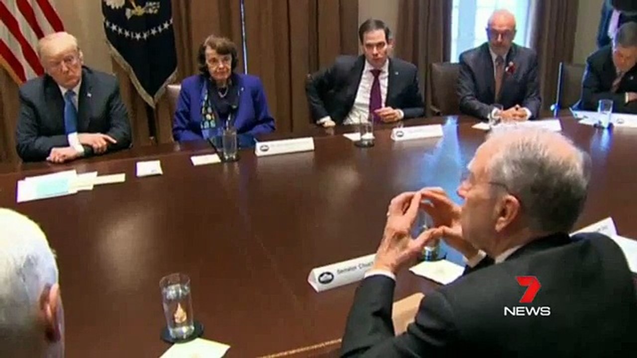 _I'm going to write an order on bump stocks_ Trump On Guns.  He also told Senators " you're afraid of the NRA"