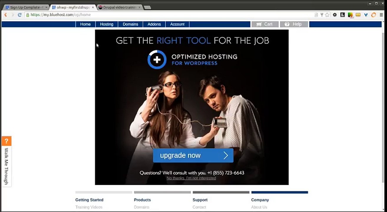 Creating your first Drupal website on Bluehost in 5 minutes