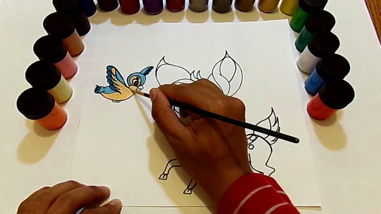 How to draw bambi and draw it colors.....