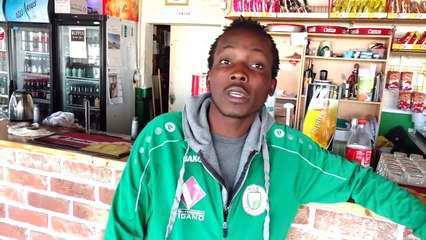 Réfugié ivoirien à  la buvette d'Estinnes