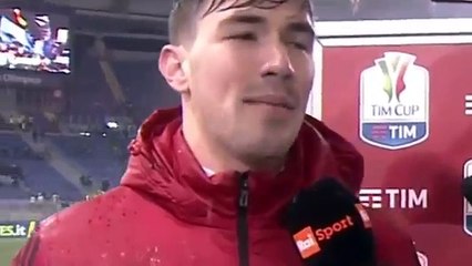 intervista ROMAGNOLI dopo LAZIO - MILAN   ' C'è la siamo meritati la FINALE'