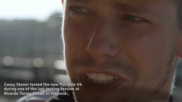 Casey Stoner testing the Panigale V4