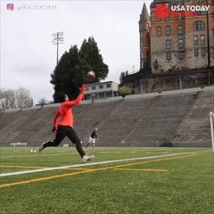 One guy, two circus catches