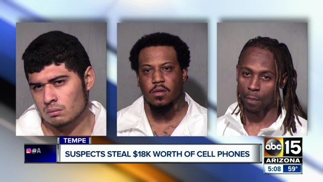Tempe police nab three suspects in cell phone store armed robbery