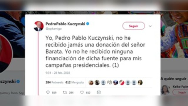 Líderes políticos de Perú niegan que Odebrecht financiara sus campañas