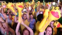 Brazil's impeachment vote sends crowds into a football like frenzy