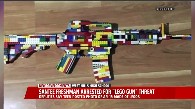High School Freshman Arrested for Allegedly Posting Picture of Lego Rifle with Threat