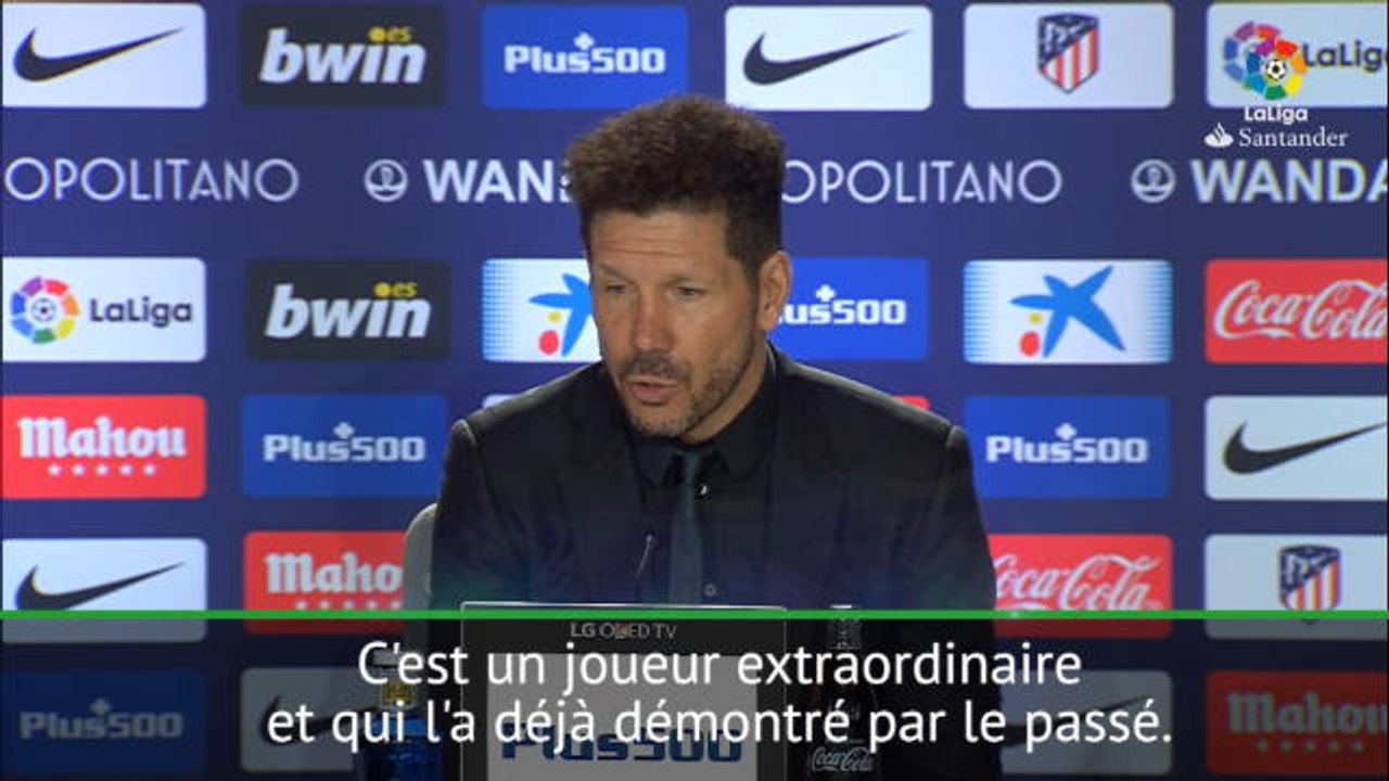 Liga: 26e j. - Simeone: "Griezmann nous a déjà démontré son talent"