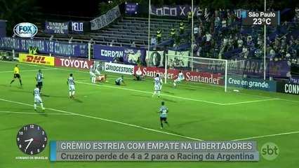 Grêmio estreia na Libertadores com empate contra o Defensor