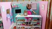 BAKERY VLOG! | Making an American Girl Doll BAKERY! | How to Make a Doll Bakery