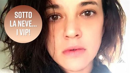 Da Asia Argento alla Ventura, la neve ha sorpreso tutti