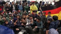 Protests at Greek-Macedonian border as Balkans migrant route 
