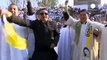 Pope Francis celebrates Mass for clergy in Michoacan, Mexico