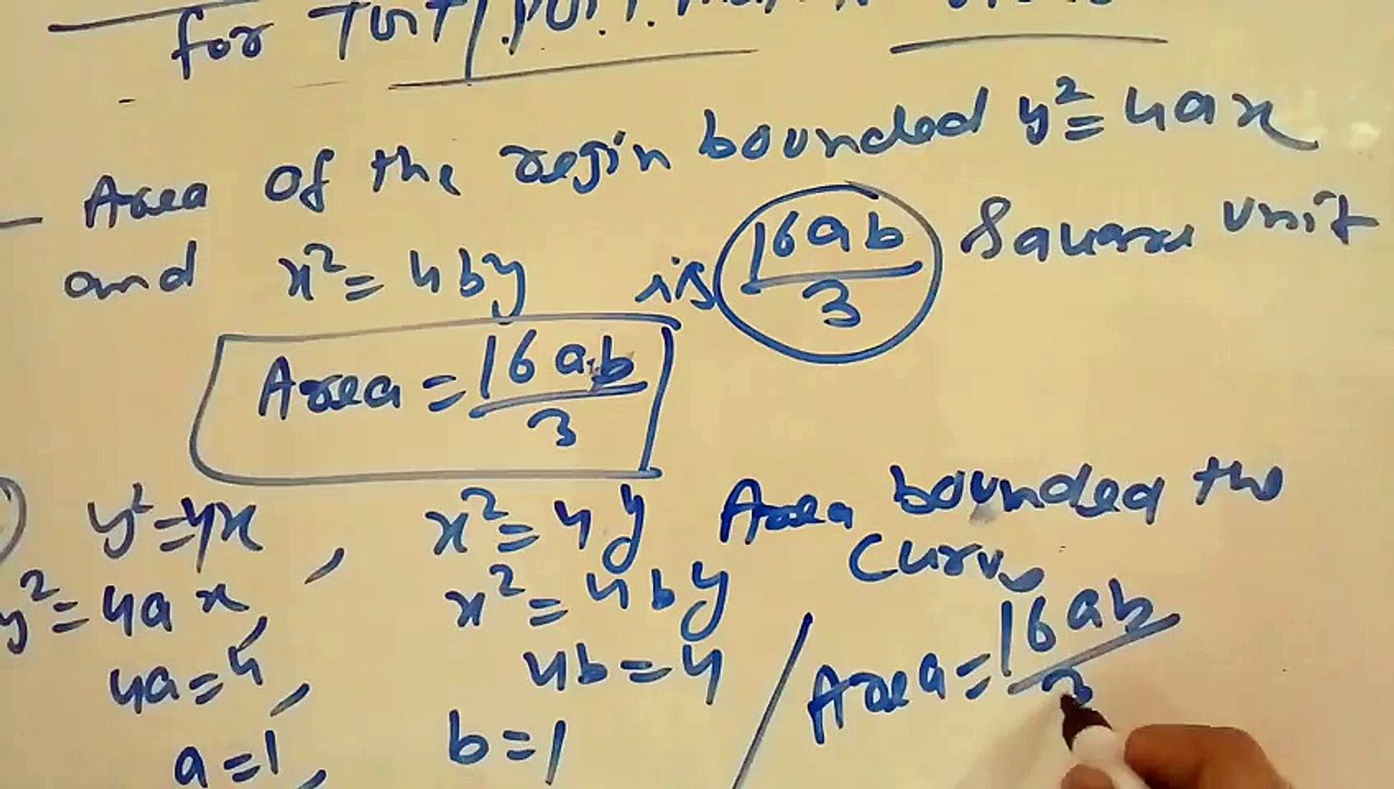 Area bounded curves for tgt/pgt maths video  1