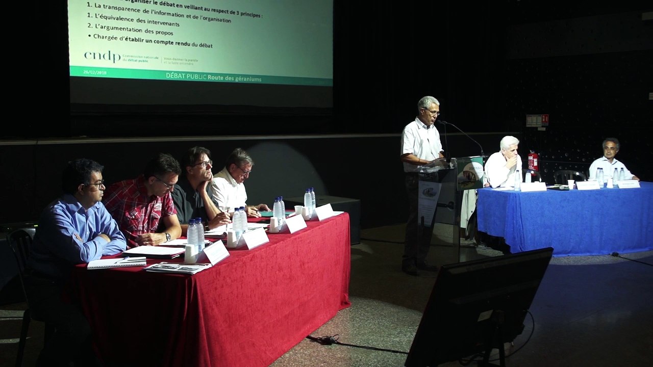 Partie 5 : Présentation des modalités du débat sur la route des géraniums, par M. Pavard, Président de la Commission particulière (CPDP)