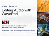 WavePad Audio Editing Software - Intro to Editing