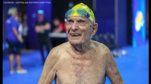 Cet homme vient de battre le record du monde du 50 m nage libre.... des plus 100 ans