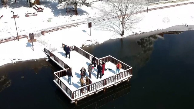 Abant, Gölcük ve Yedigöller'de kar yağışı - BOLU