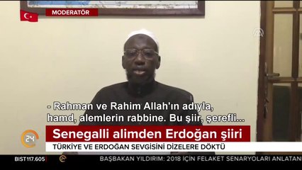 Senegalli alimden Erdoğan şiiri