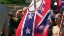 USA: Ku Klux Klan supporters of Confederate flag clash with African-American group