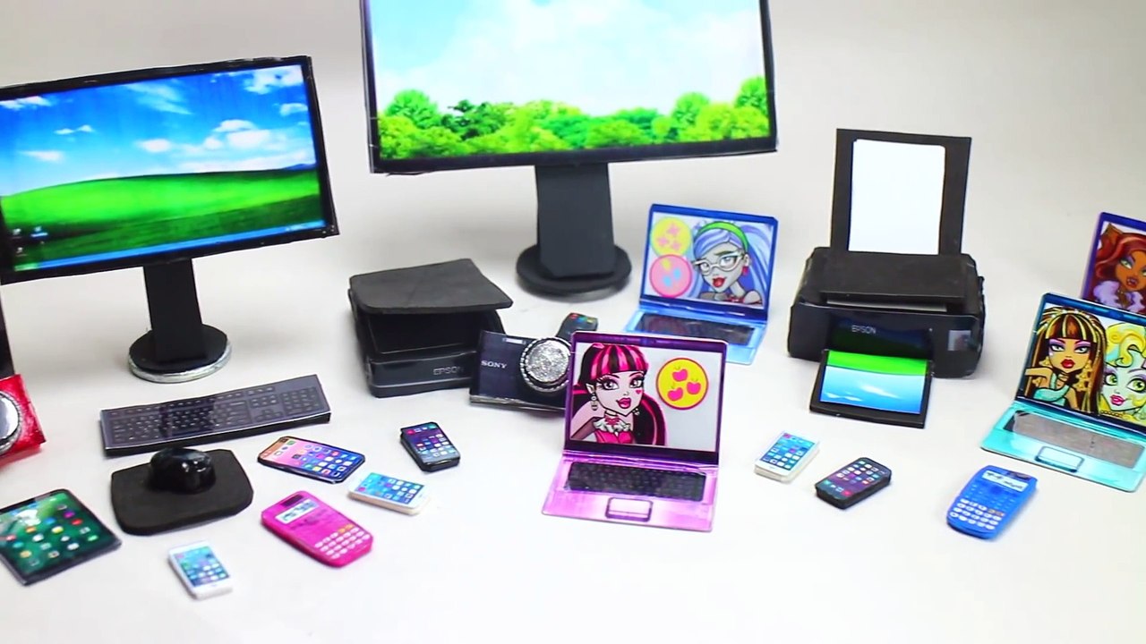 How to Make Miniature Electronics - Tech and Gadget Crafts - 10 Easy DIY Miniature Doll Crafts