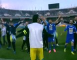 شادی بازیکنان استقلال پس از پیروزی در دربی
