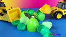 Learn colors and CAT Construction Minions Mater Masha Cinderella Matchbox Easter Eggs Surprise Eggs