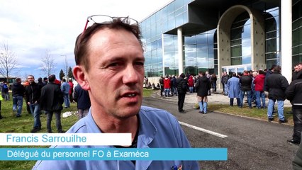 Environ 200 employés d'Exameca à Serres-castet se sont mis en grève