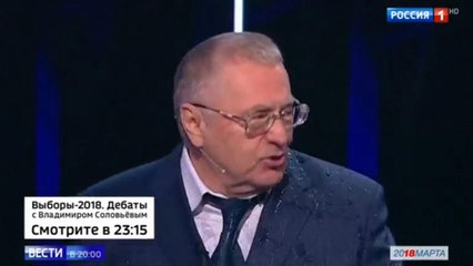 Sobchak throws water as Russian presidential debate descends to bickering