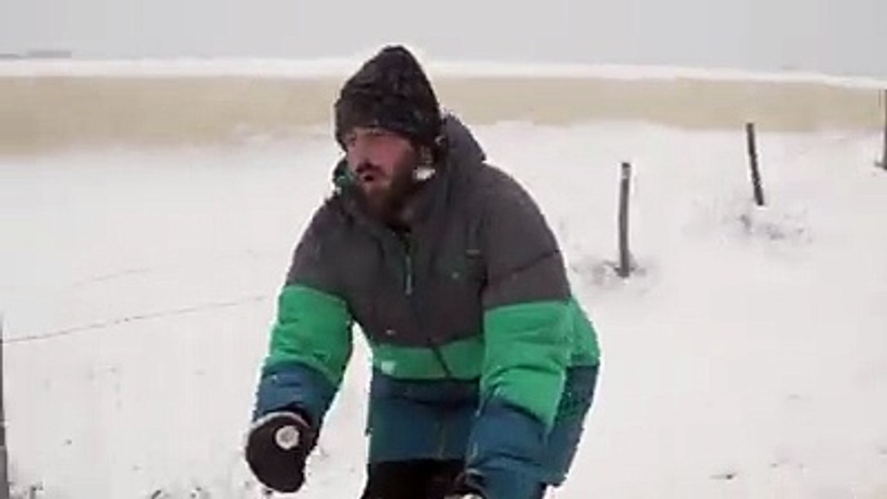Séance de ski sur les plages de Hossegor