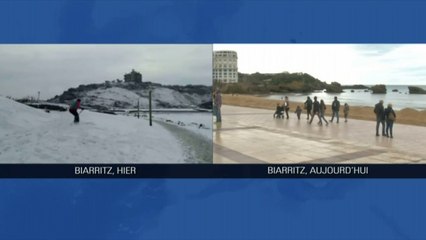 Biarritz a gagné 10 degré en un jour... et a perdu sa neige