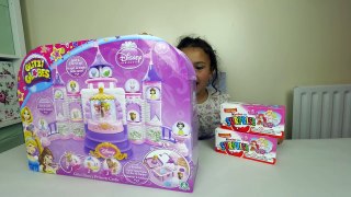 Glitzi Globes & Kinder Surprise Disney Princess :) Toy Castle for Kids