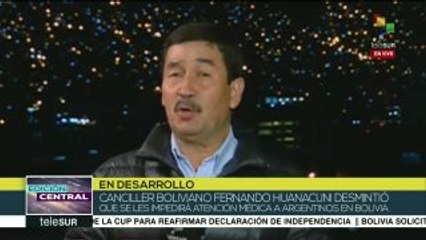 Canciller boliviano destaca buena relación bilateral con Argentina