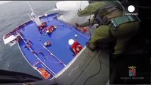 Italy ferry: Helicopter rescues in treacherous conditions