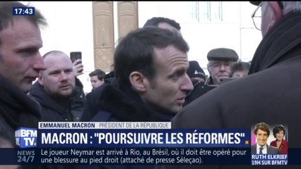 "Si on ne produit pas, on ne peut pas redistribuer", Macron tente de convaincre un retraité sur ses réformes