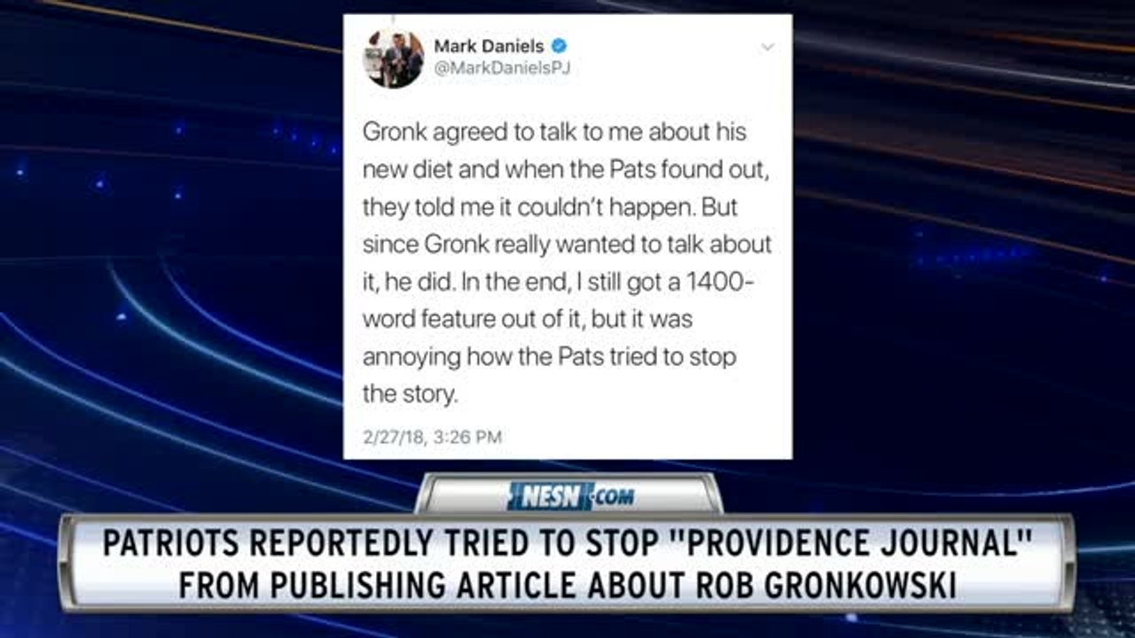 Did Patriots Try To Block A Rob Gronkowski Story?