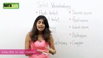 Toilet Vocabulary & Phrases  -  Free Spoken English  Lesson