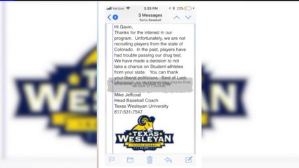 Texas College Baseball Coach Won't Recruit from Colorado Over `Trouble Passing` Drug Tests