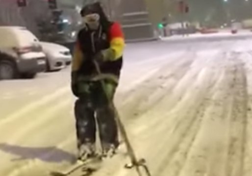 Van-Powered Urban Skiing in Edinburgh