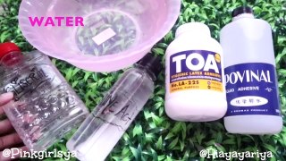 JIGGLY WATERY BLEBERBLEBER SLIME TUTORIAL WITH MIX GLUE - SUPER FUN TO PLAY BHS INDONESIA
