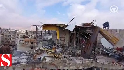 Doğu Guta�yı havadan görüntüledi