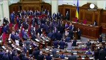 Ukraine parliament brawl! PM Yatsenyuk manhandled by MP