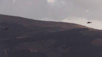 Afrin'deki Terör Hedefleri, Atak Helikopterleri ve Topçu Birliklerince Vuruldu