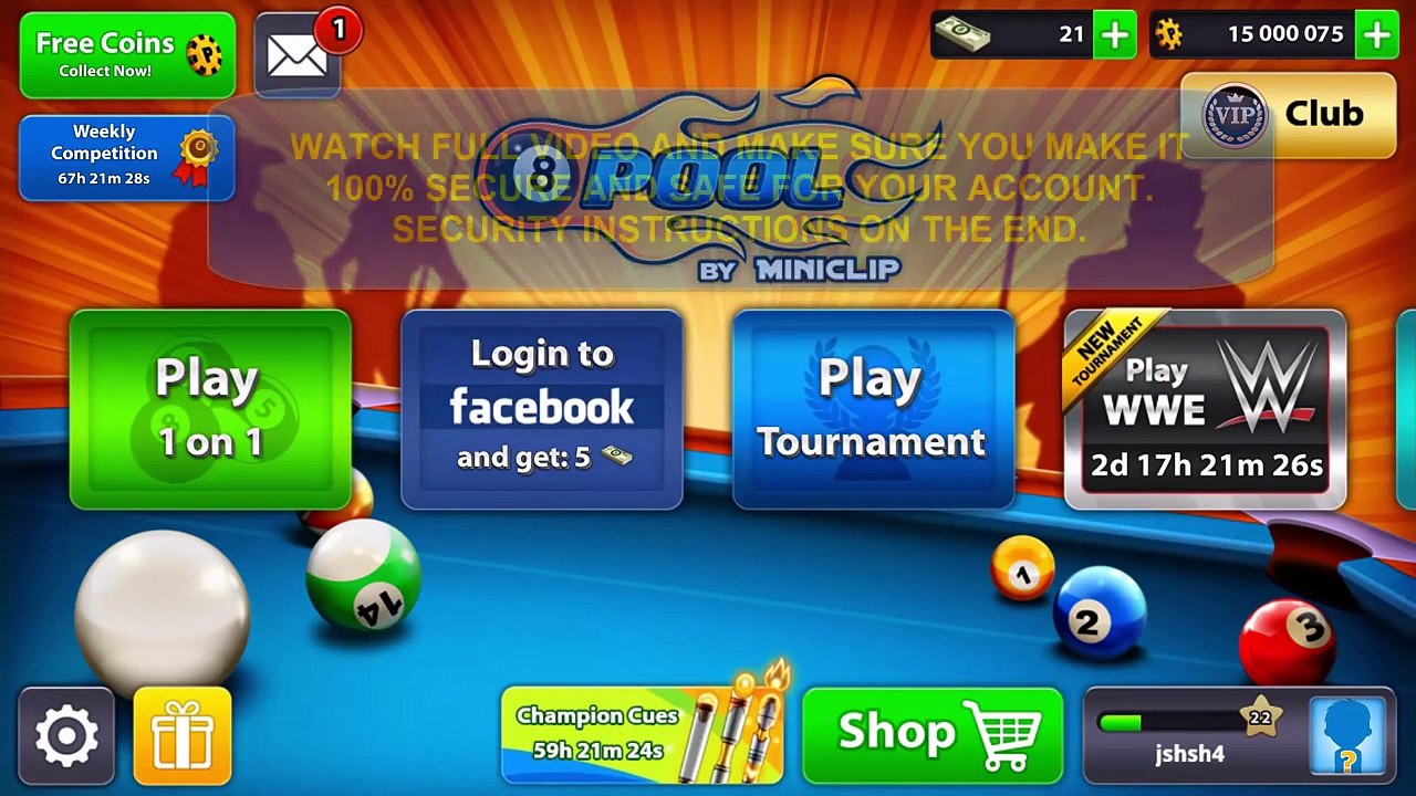 8 Ball Pool Hack iOS Android Facebook free coins