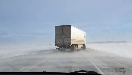 Semi Truck on Icy Roads
