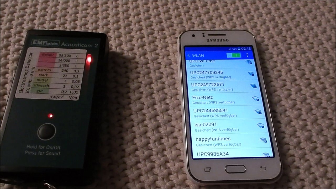 Handystrahlung bei aktiviertem WLAN WIFI