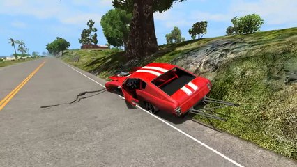 Beamng drive - Embedded Rocks car Speeding Crashes