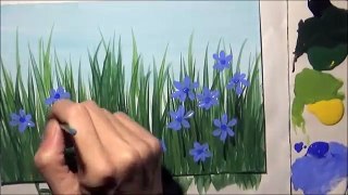 Wildflowers Acrylic Painting Time Lapse Speed painting