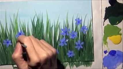 Wildflowers Acrylic Painting Time Lapse Speed painting